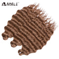 Noble 24 Inch Synthetic Hair Water Wave Braiding Hair Extensions Ombre Rainbow color Deep Wave Curl Twist Crochet Hair Extension