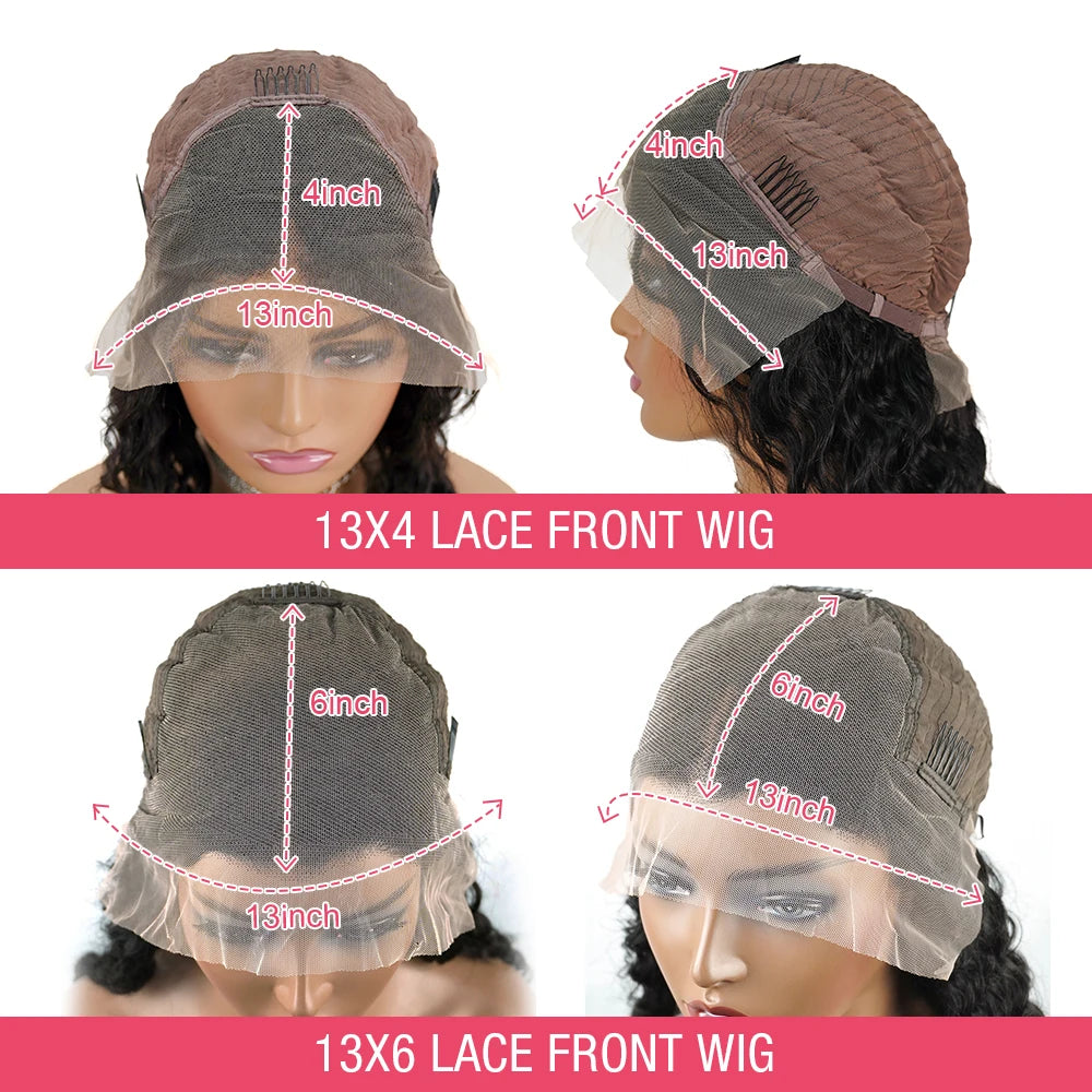 250 Density 13x6 Hd Lace Loose Deep Wave Frontal Wig 30 34Inch Glueless 13x4 Curly Lace Front Human Hair Wigs For Women On Sale