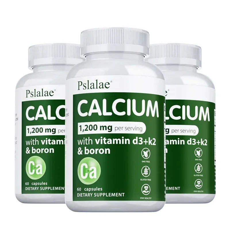 Calcium Supplement - Promotes Calcium Absorption, Boosts Energy, Strong Bones, Supports Heart & Muscle Health, Non-GMO