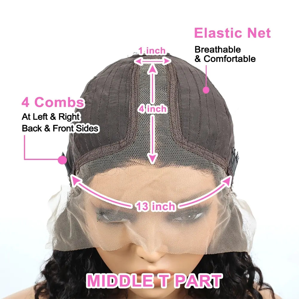 Side Part Wavy Short Bob Wigs Raw Vietnamese Virgin Hair Glueless Body Wave Human Hair Lace Frontal Pre Cut 13x4 Hd Lace Wig