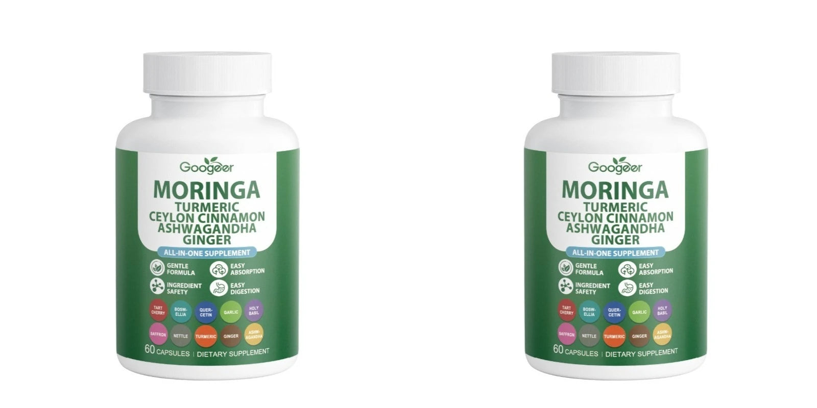 Multi-Herbal Wellness Supplement 60capsules Moringa Turmeric & More Easy Absorption Natural Dietary Supplement for Health