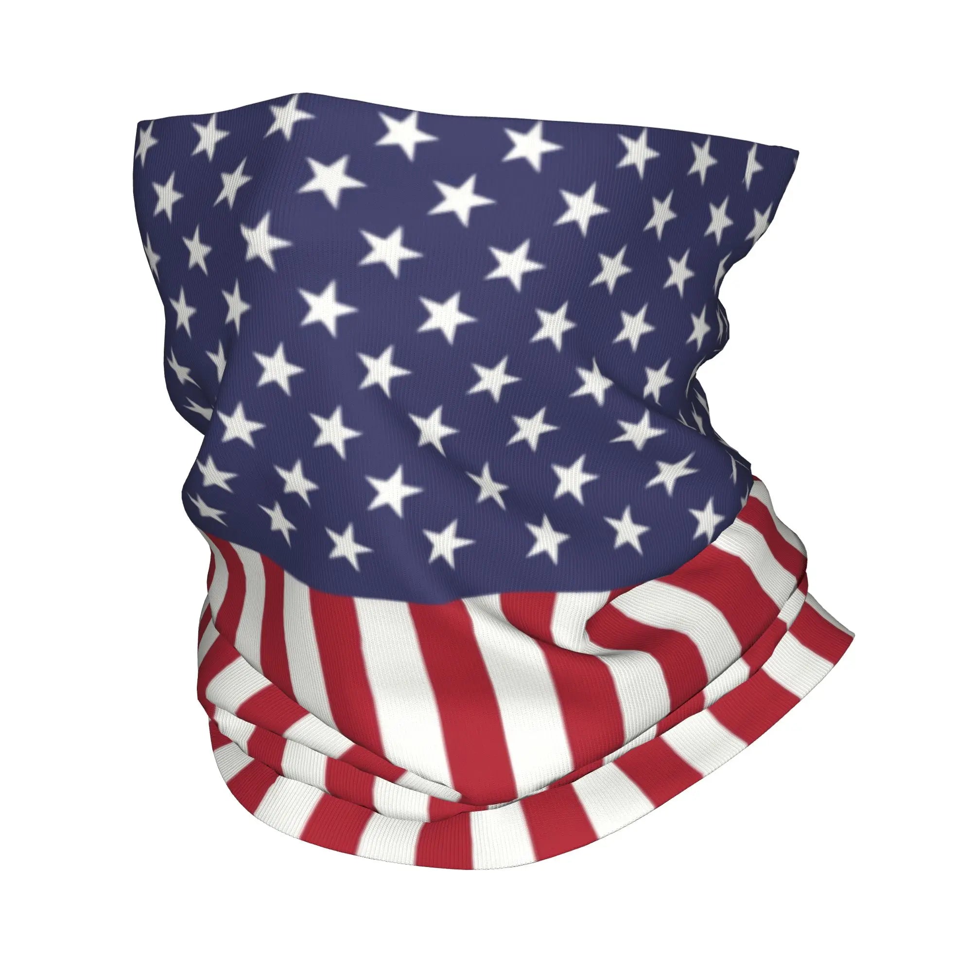 Custom Vintage American Flag Bandana Neck Gaiter for Hiking Hunting Women Men Wrap Scarf USA Proud Balaclava Warmer