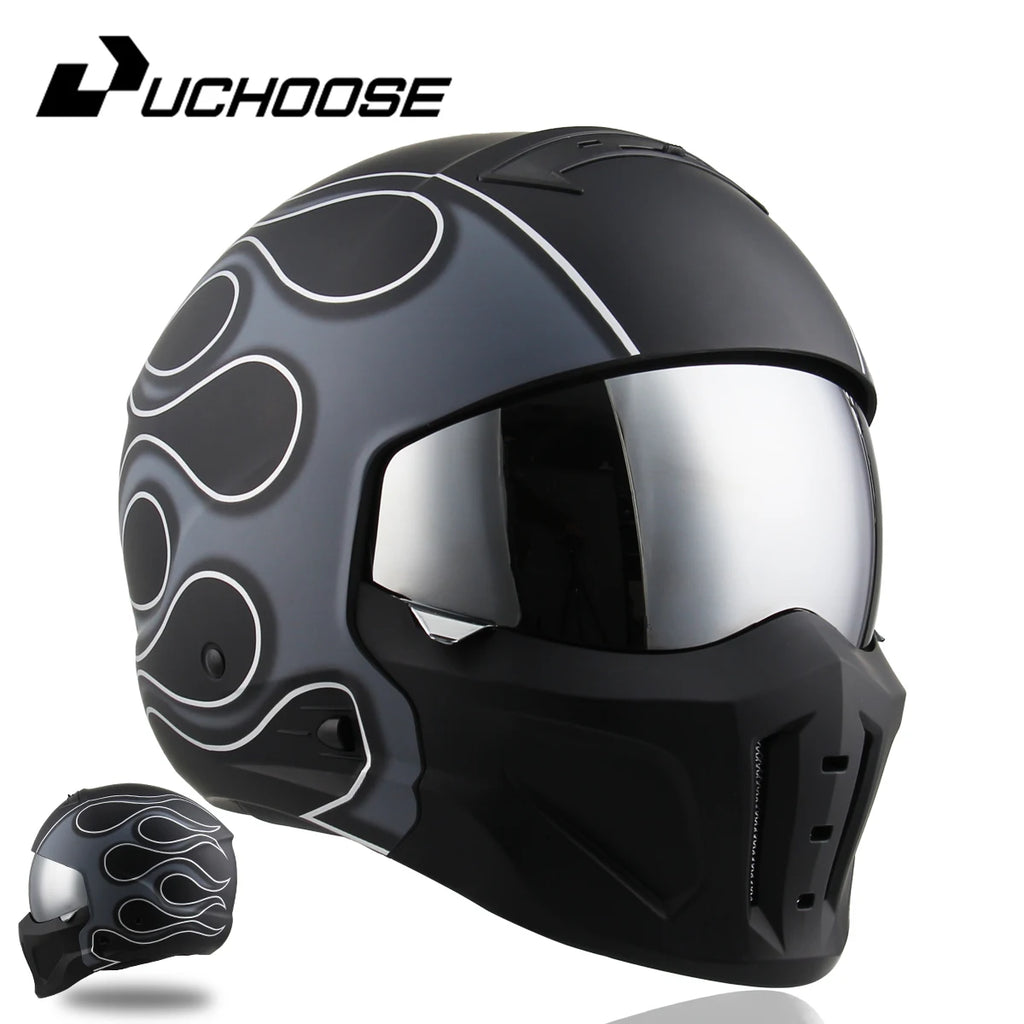 2026 New Scorpion Helmet Retro Motorcycle Cascos Moto Locomotive Personality Multi-purpose Combination Helmet Half Helmet