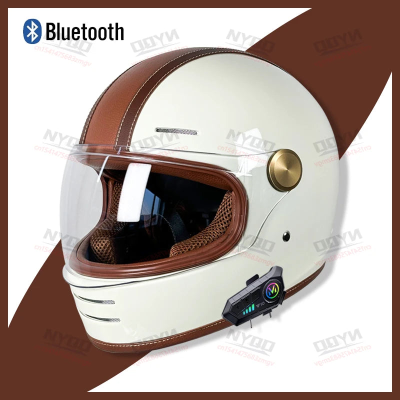 Retro Full-Face Motorcycle Helmet Off-Road Capabilities Durable Materials Enhanced Safety DOT Certified Helmet Motorcycle