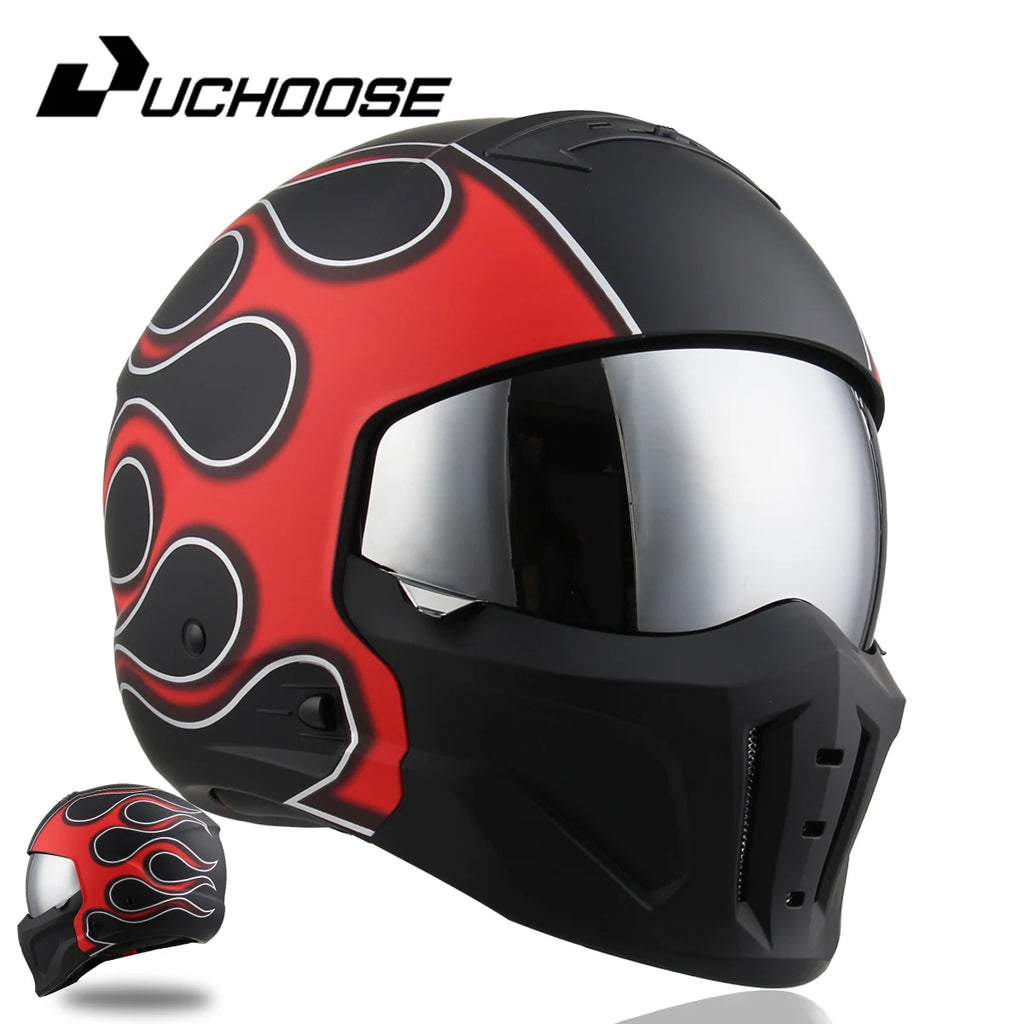 2026 New Scorpion Helmet Retro Motorcycle Cascos Moto Locomotive Personality Multi-purpose Combination Helmet Half Helmet