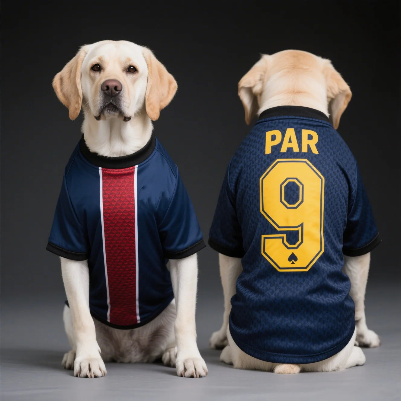 Pet Dog Clothing  Dog Short-Sleeved T-Shirt Comfortable And Cool For Summer Wear  Paris Saint-Germain Style Football Jersey