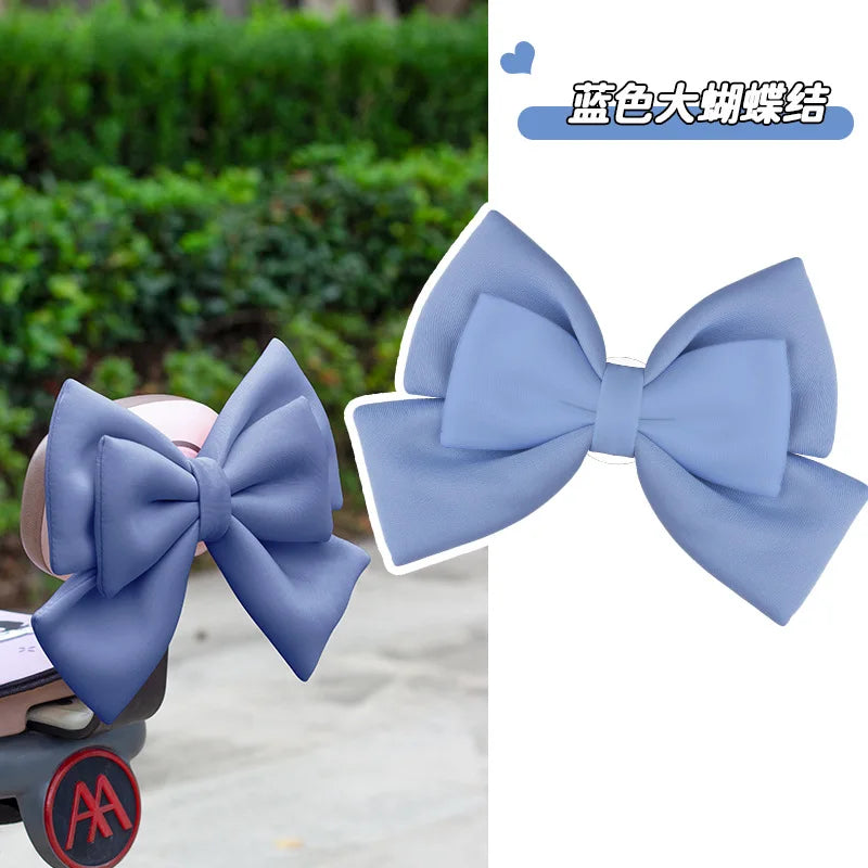 Helmet bow decoration, motorcycle electric vehicle accessories, large cute, ski helmet locomotive helmet accessories