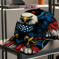 American Flag Eagle Printed Baseball Cap, Patriotic Pattern Hat,  Street-style Cap, Unisex, Adjustable Size, Suitable for Daily