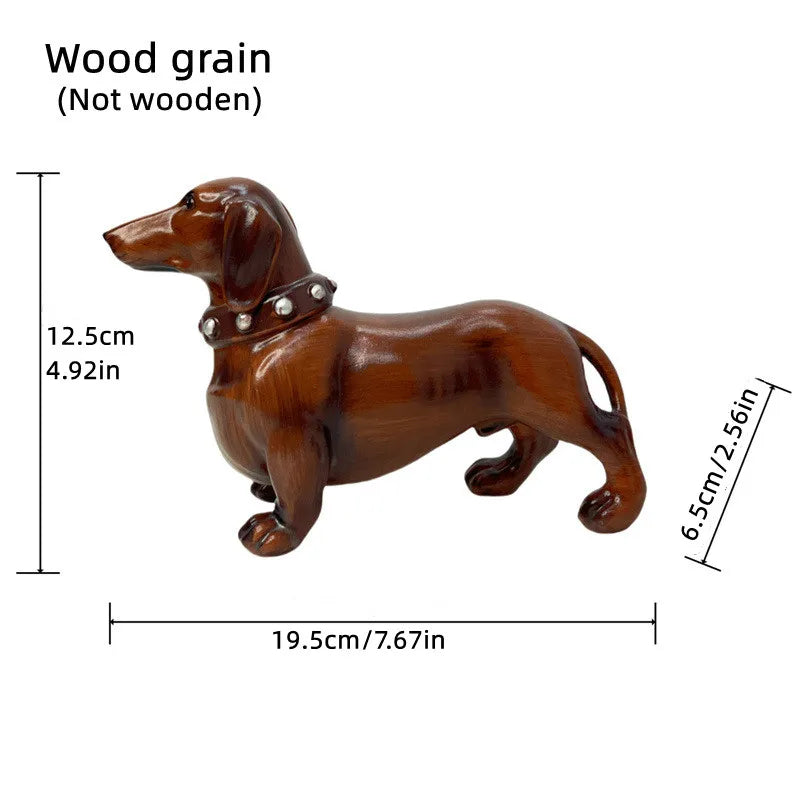 Colorful Dog Resin Statue Table Decor Graffiti Purple Dachshund Figurines Sculptures Home Living Room Cabinet Desk Decoration