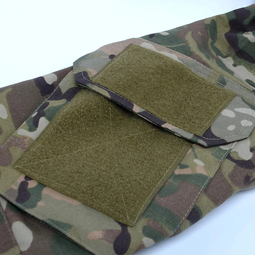 Mens Tactical T-shirt Camouflage Patchwork Outdoor Quick Drying Training Tops Half Zip Stand Collar Waterproof Hunting Pullover