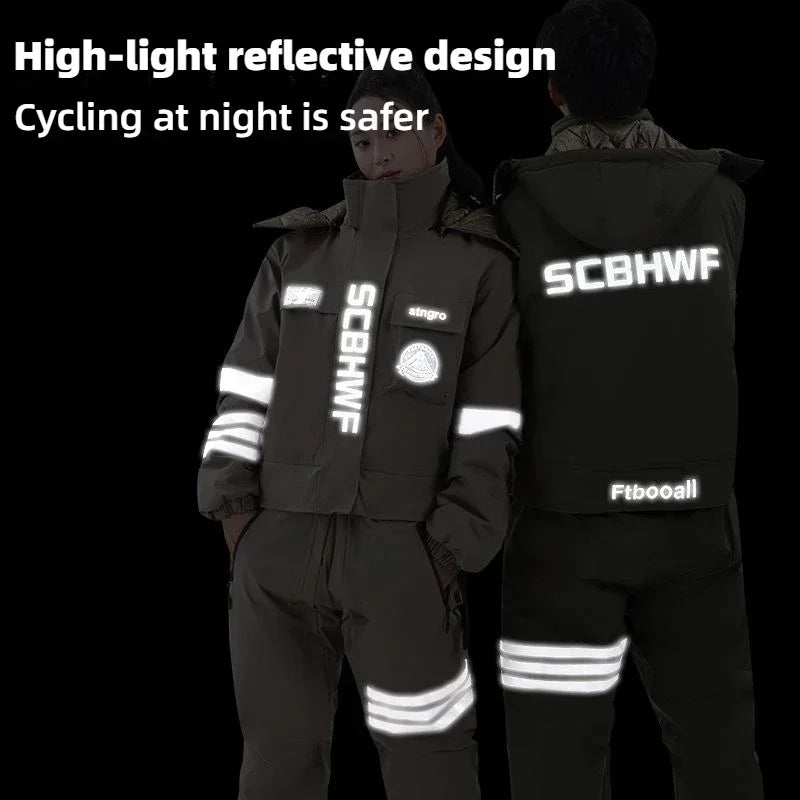 Electric Motorcycle Jacket Cold-proof Motorcycle Snow-proof Clothing Winter Skiing Fishing and Riding Cold-proof Clothing