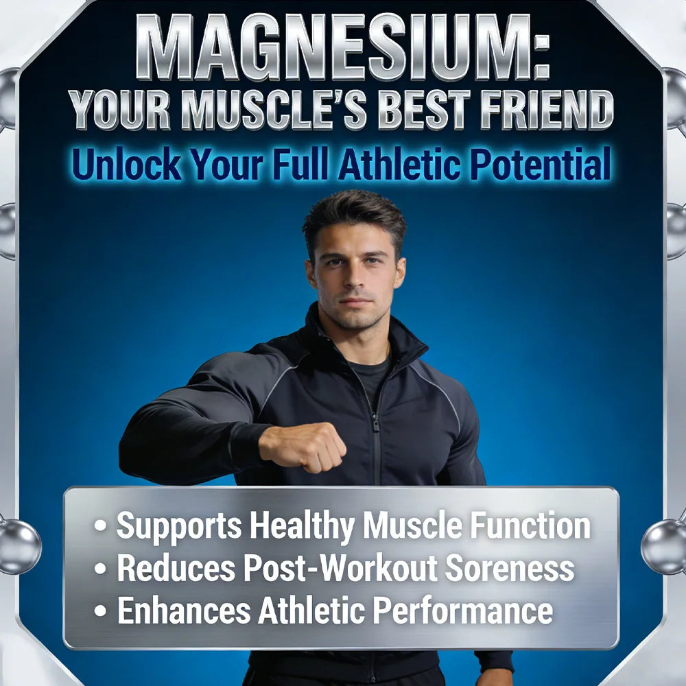Magnesium Complex Capsules - Bone & Heart Health Supplement, Sleep Support,Muscle Relaxation,Stress & Anxiety Relief