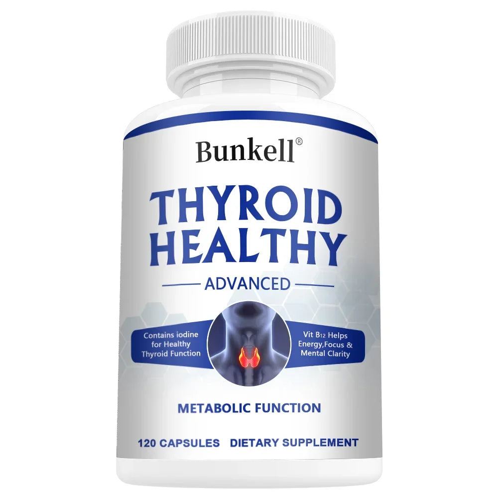 Thyroid Support Supplement for Women and Men, with Iodine, B12 and L-Tyrosine, Supports Hormone Health, Energy and Metabolism