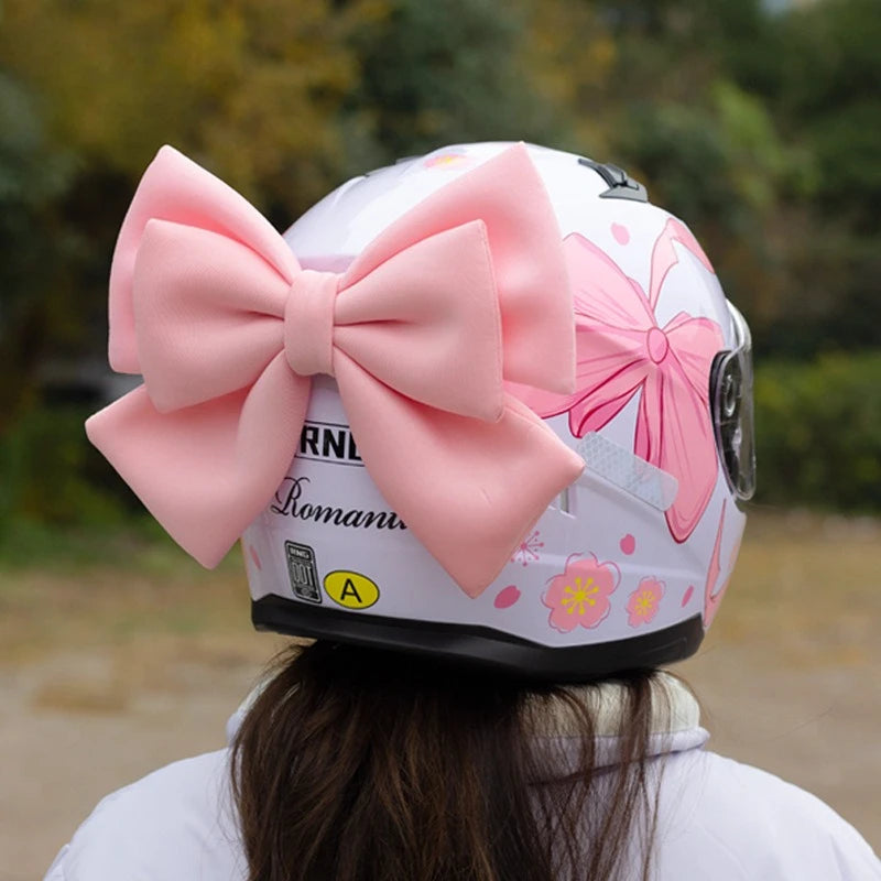 Helmet bow decoration, motorcycle electric vehicle accessories, large cute, ski helmet locomotive helmet accessories