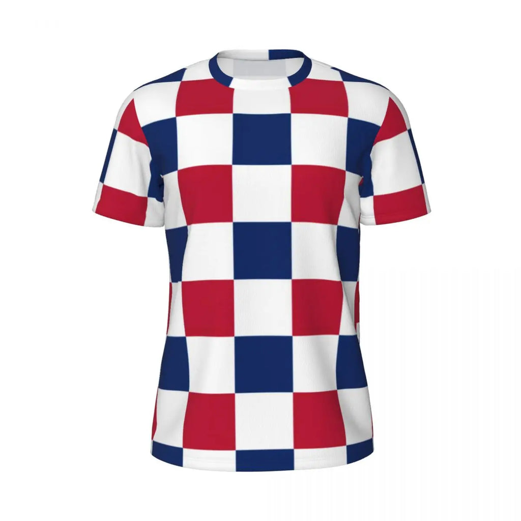 USA American Flag T-Shirt Male Star Print Patriotic Streetwear Running T-Shirts Breathable Beach Fashion Tees Oversize Tops