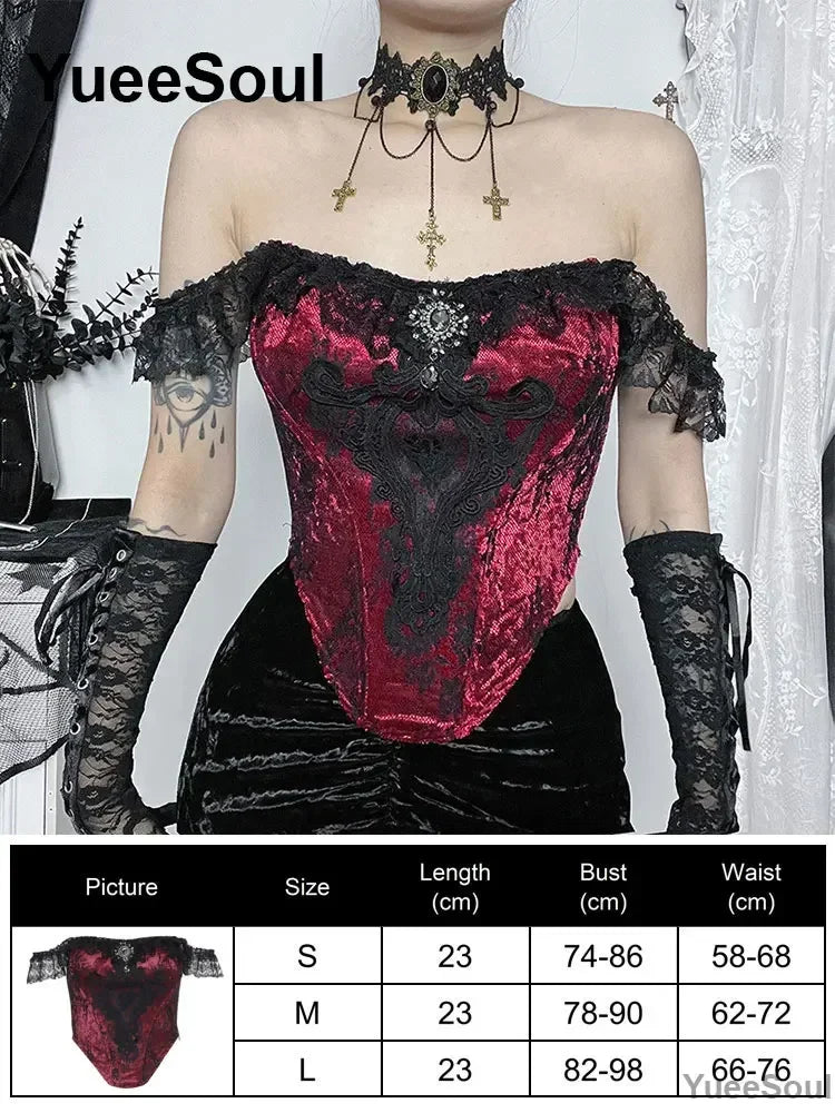 Gothic Crop Tops Black Lace Mesh Tanks Tops 2026 New Y2K Goth Punk Grunge Fairy Core Sexy Y2K Halloween 2000s Women Clothing