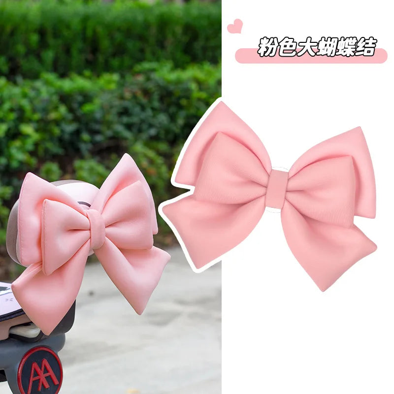 Helmet bow decoration, motorcycle electric vehicle accessories, large cute, ski helmet locomotive helmet accessories