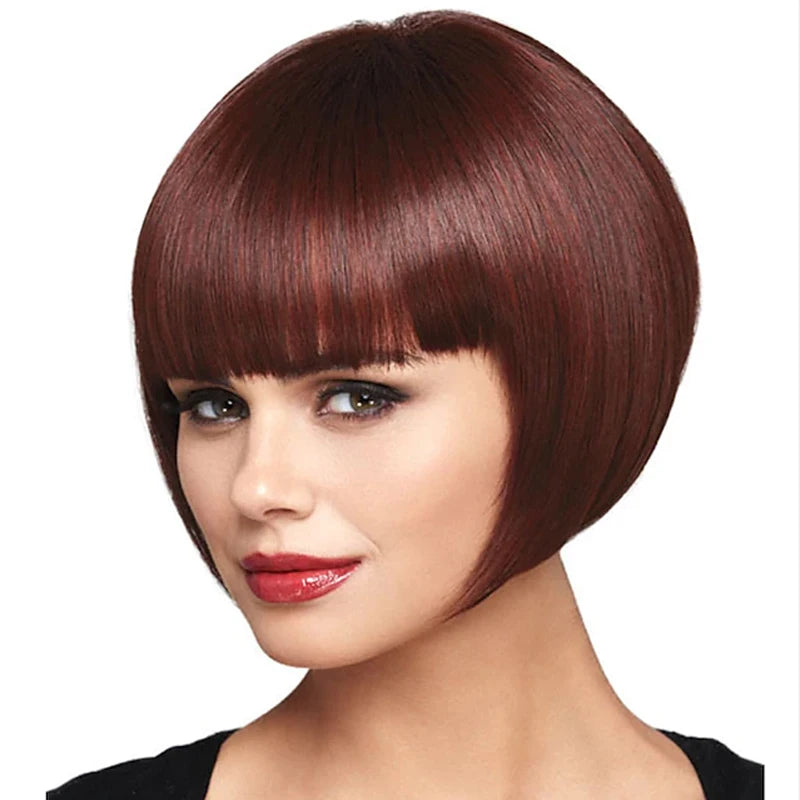 HAIRJOY Synthetic Hair Short Straight  Flapper Cosplay Bob Wigs for Women  Costumes Wig