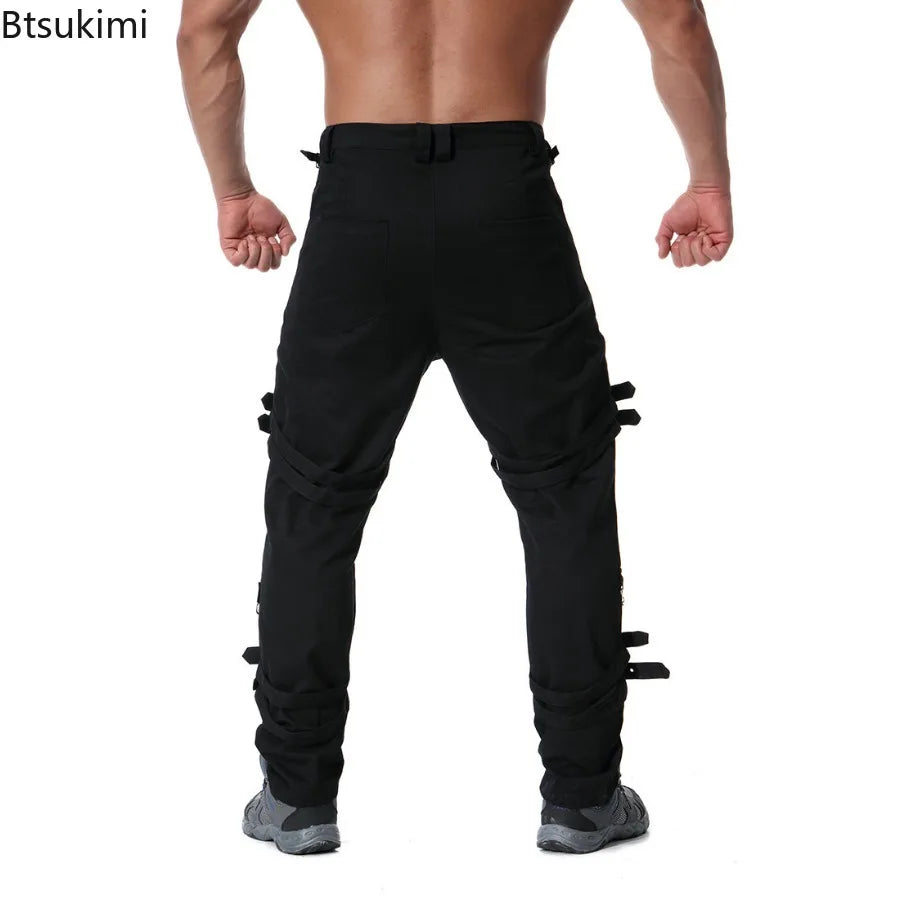 2026 Personality Men's Clothing Fashion Hip Hop Joggers Pants Punk Rock Cargo Pants Trend Streetwear Men Vintage Casual Trousers