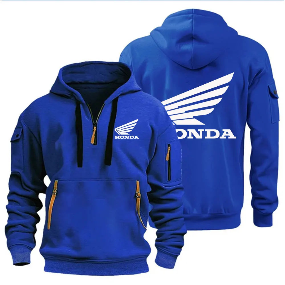 Men's Clothing Hoody Hoodie Motorcycle Jacket Honda Wing Logo Print Sweatshirt Pullover Trendy Biker Jacket Autumn and winter