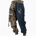 Men's Camouflage Deer Hunting Sports Pants With Drawstring And Elastic Waist For Retro And Casual Outdoor Street Wear