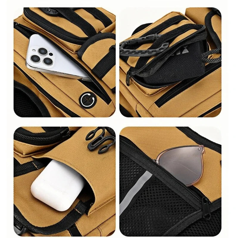 Outdoor Tactical Vest Multi-Functional Waterproof Wear-resistant Vest Backpack Men's Tactical Chest Bag for Hunting