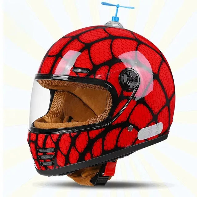 Kdis Spider Motorcycle Helmet Full Face Long Visor Racing Off-Road Helmet childrens Cascos Para Moto Capacete DOT Casco Moto
