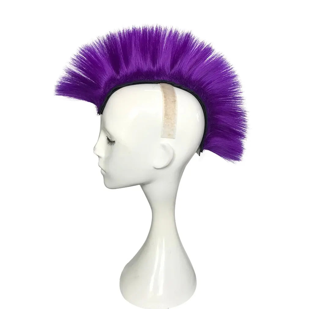 Helmet Mohawk Synthetic wig Decorative Riding Helmet Wig Adhesive Mohawk for Motorcycle Bicycle Ski lmost Helmet Accessories