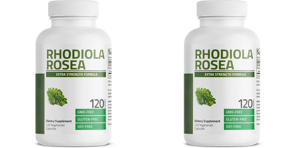 Rhodiola Rosea Supplement Support Overall Health Non-GMO Vegan Vegetarian Capsules 120 Count Natural Herbal Extract for Adult