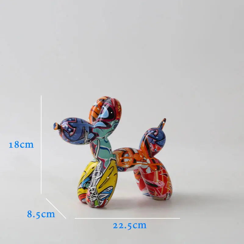 Creative Color Bulldog Chihuahua Dog Statue Figurine Resin Sculpture Home Office Bar Store Decoration Ornament Crafts