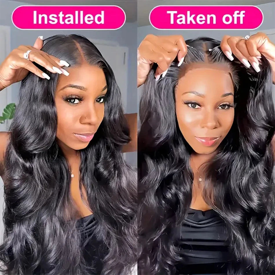 13x4 HD Transparent Lace Front Human Hair Wigs For Women Wear Go Glueless Wig Peruvian Body Wave Lace Frontal Wig With Baby Hair