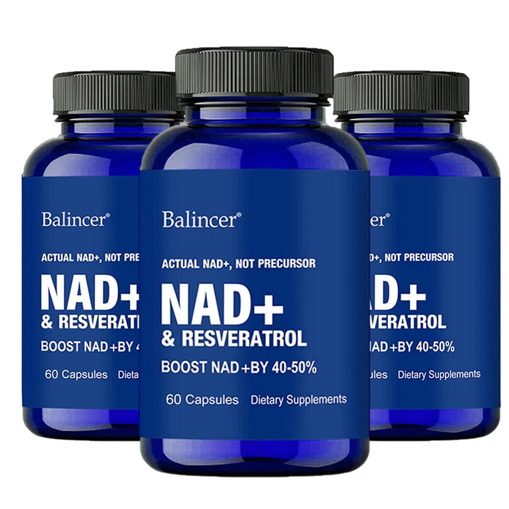 Resveratrol NAD+ Supplement - Support Cellular Health, Stamina & Healthy Aging, Supports DNA Repair and Healthy Metabolism