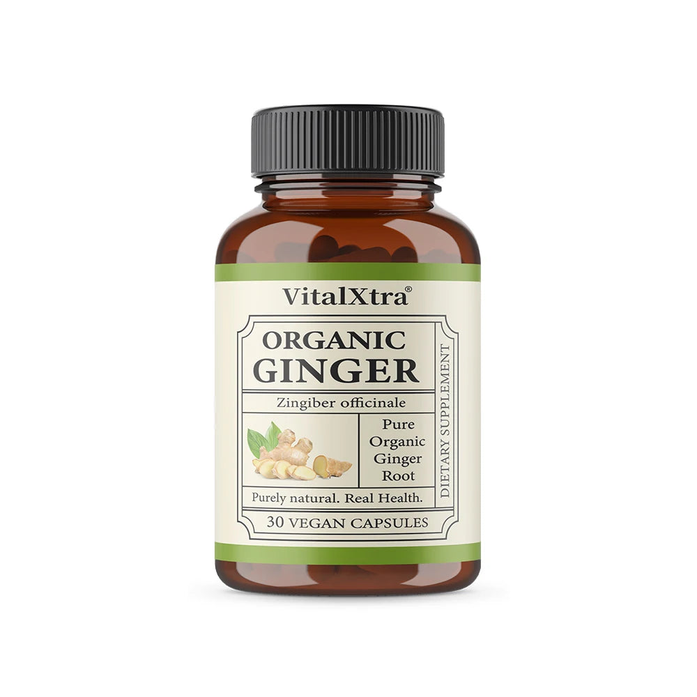 Ginger Supplement, Organic Ginger Root Capsules, 950 Mg, Improves Digestion and Absorption, 120 Vegan Capsules