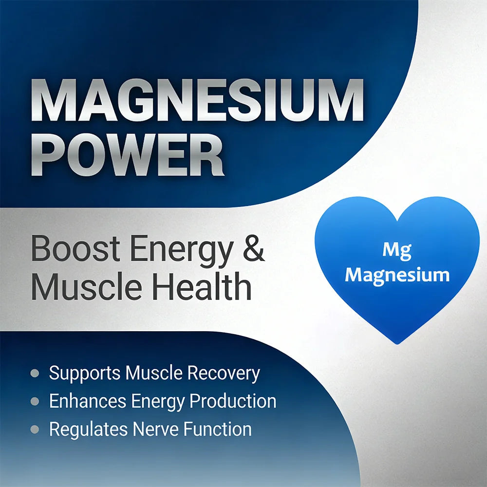 Magnesium Complex Capsules - Bone & Heart Health Supplement, Sleep Support,Muscle Relaxation,Stress & Anxiety Relief