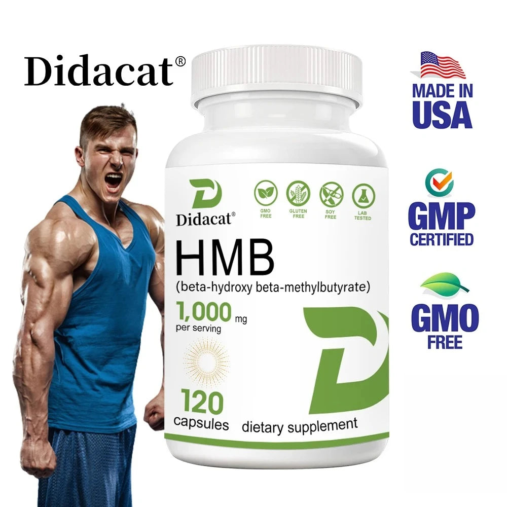 Super Strength HMB Supplement, 1000mg per Serving, with Vitamin D3 to Help Muscle Growth, Lean Muscle Mass & Workout Recovery