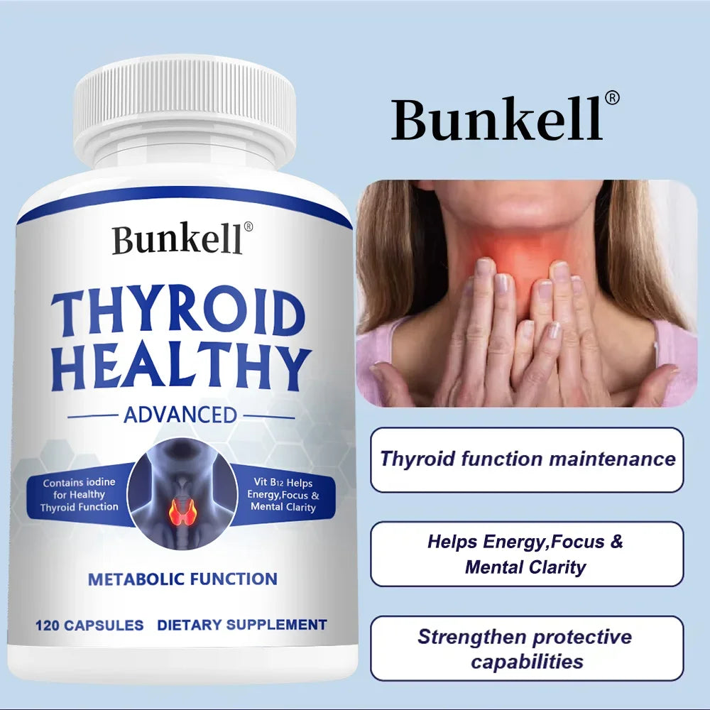 Thyroid Support Supplement for Women and Men, with Iodine, B12 and L-Tyrosine, Supports Hormone Health, Energy and Metabolism