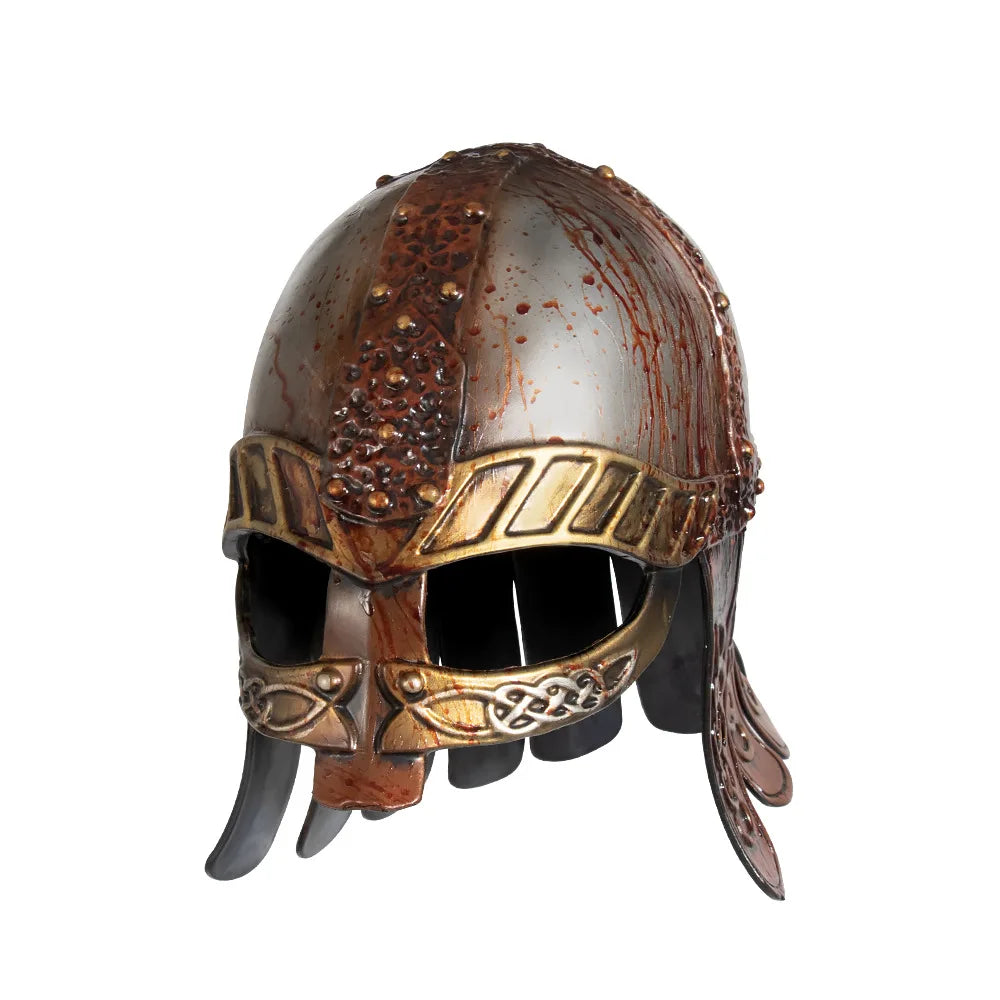 Renaissance Retro Style Viking Helmet Halloween Party LARP Theater Performance Cosplay Prop Medieval