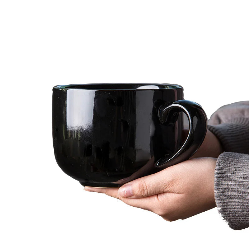 Large Capacity Coffee Mug 700ml Ceramic Breakfast Oatmeal Milk Tea Cup Instant Noodles Bowl Novelty Gifts Best For Your Friends