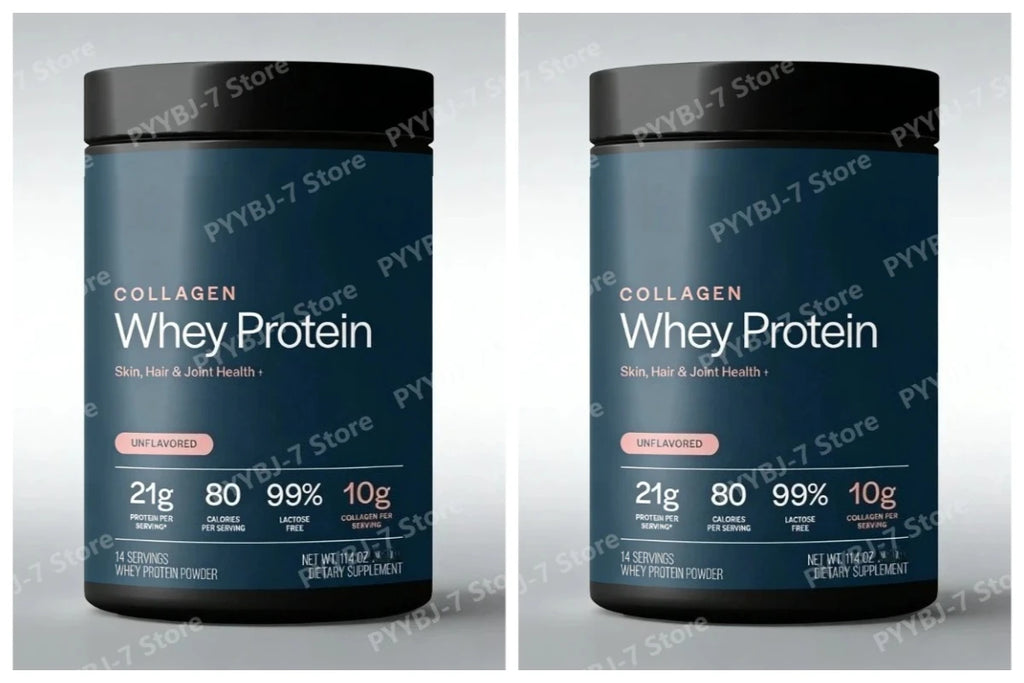 Whey Protein Powder Unflavored Muscle Recovery Joint Health Skin Hydration Grass-Fed Collagen Daily Nutrition Support
