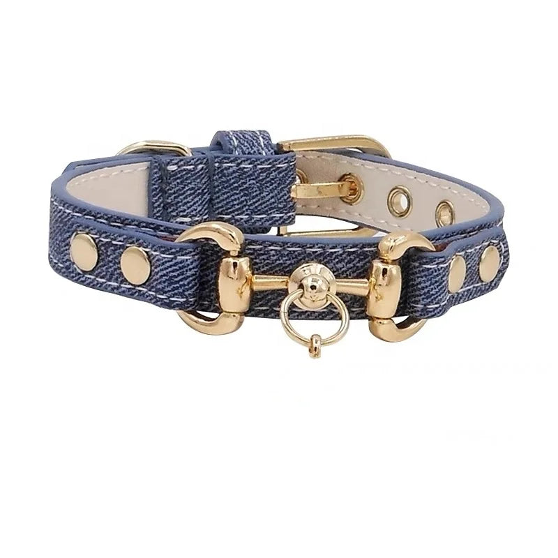 Luxury Leather Dog Collar Soft Dog Solid Color Collars Hardware Matte Boutique Dog Collar