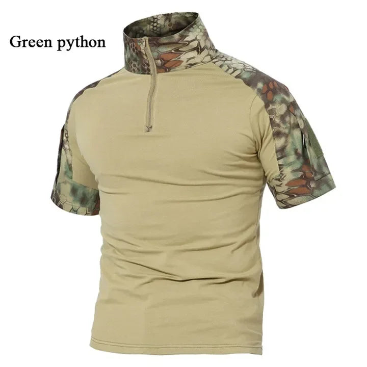 Tactical T-Shirts Men Sport Outdoor Tee Quick Dry Short Sleeve Shirt Hiking Hunting Combat Men Clothing Breathable