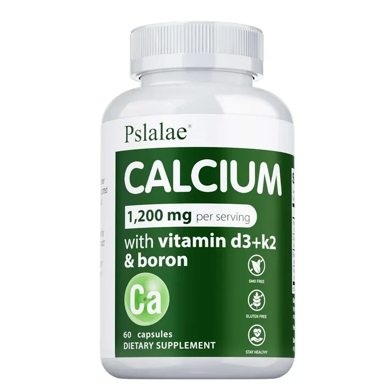 Calcium Supplement - Promotes Calcium Absorption, Boosts Energy, Strong Bones, Supports Heart & Muscle Health, Non-GMO