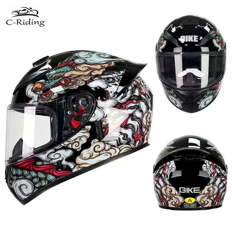Adult Helmets For Motorcycle Full Face Helmet HD Visors Capacete De Moto Capacetes DOT Approved