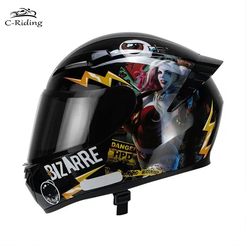 Adult Helmets For Motorcycle Full Face Helmet HD Visors Capacete De Moto Capacetes DOT Approved