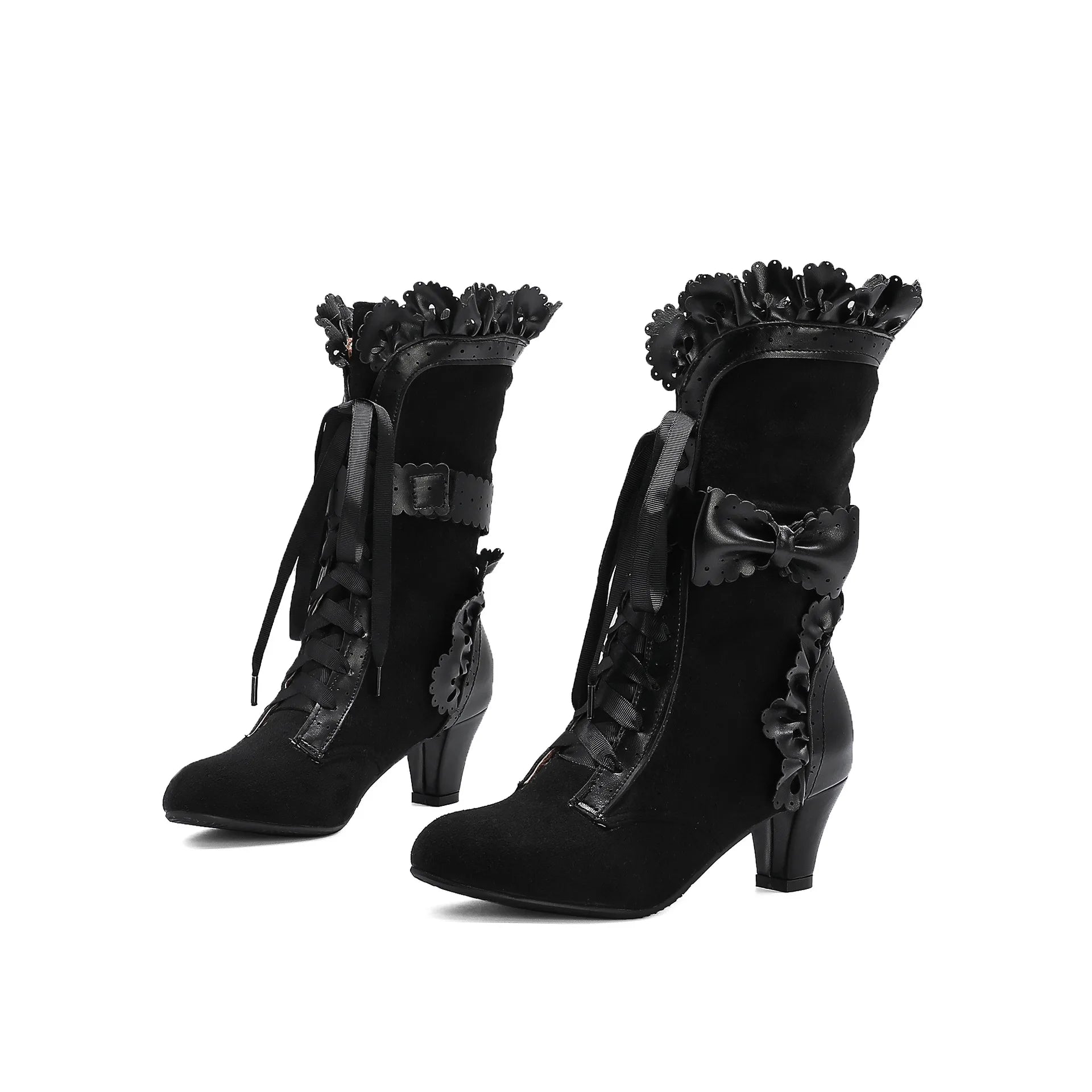 Renaissance Medieval Victorian Steampunk Cosplay PU Shoes Boots for Women