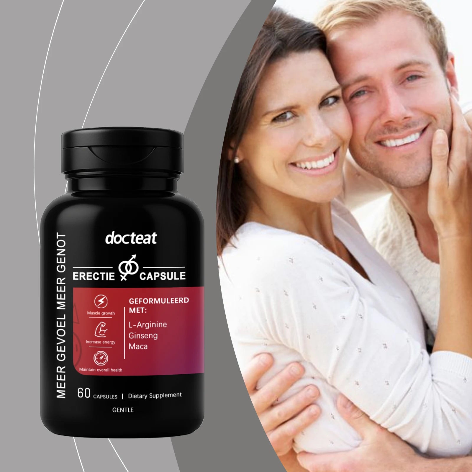 Testosterone Booster for Men, Male Enhancing, Enhance Energy & Endurance, Muscle Growth Supplement, Maca Ginseng