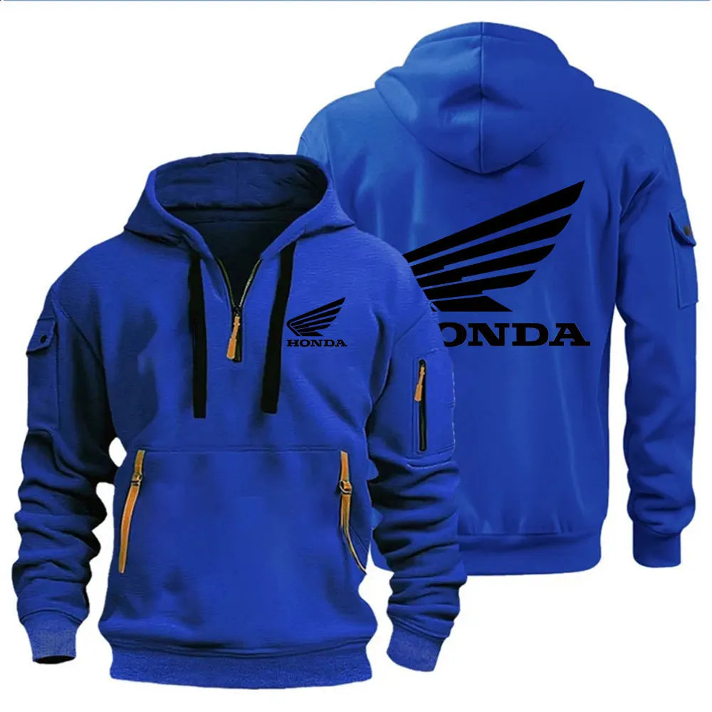 Men's Clothing Hoody Hoodie Motorcycle Jacket Honda Wing Logo Print Sweatshirt Pullover Trendy Biker Jacket Autumn and winter