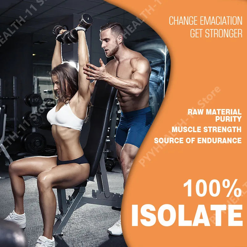 Whey Protein Isolate Powder Low Fat Supplement for Muscle Recovery and Lean Diet Sports Fitness Nutrition 1000g