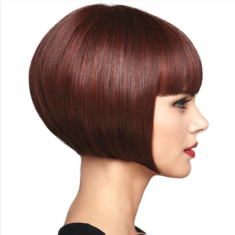 HAIRJOY Synthetic Hair Short Straight  Flapper Cosplay Bob Wigs for Women  Costumes Wig
