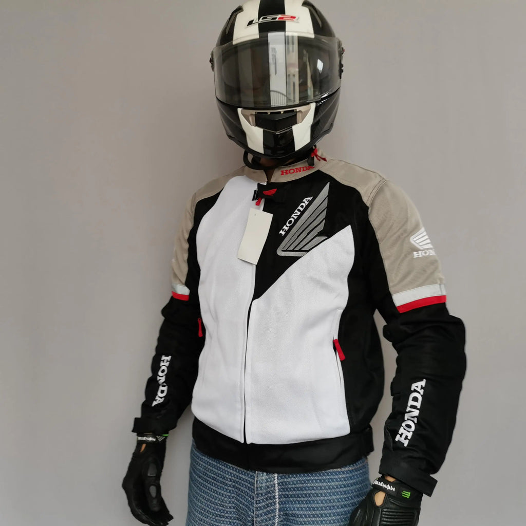 Honda Motorcycle Jacket with CE Body Armor F1 Racing Motorbike Jacket Men Women Riding Wear-resistant Moto Clothing Four Seasons